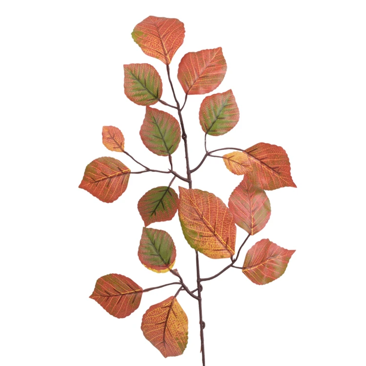Sztuczny liść buku w kolorze pomarańczowo/zielonym 60 cm
