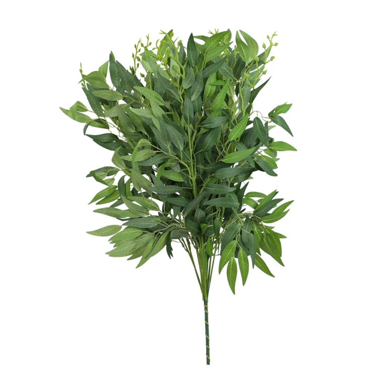 Sztuczna gałązka ruskus w kolorze ciemnym zielonym 60 cm