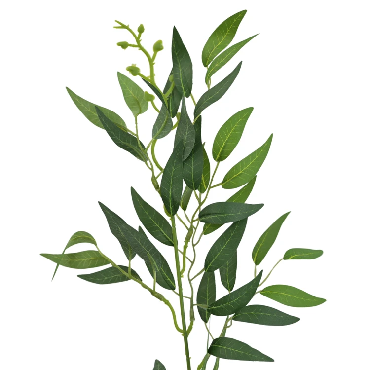 Sztuczna gałązka ruskus w kolorze ciemnym zielonym 60 cm