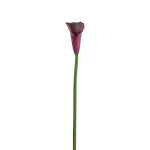 Sztuczny kwiat kalii gumowy w kolorze fuksji/czarnym 70 cm