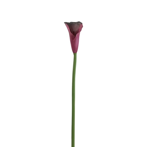 Sztuczny kwiat kalii gumowy w kolorze fuksji/czarnym 70 cm