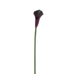 Sztuczny kwiat kalii gumowy w kolorze ciemnym fiolecie 70 cm