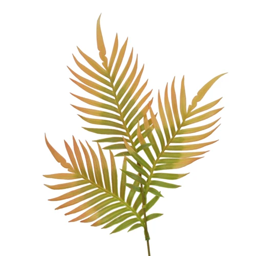 Sztuczny liść paproć na piku w kolorze pomarańczowym 47 cm