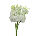 Kwiat sztuczny ostróżka na piku w kolorze białym 44 cm