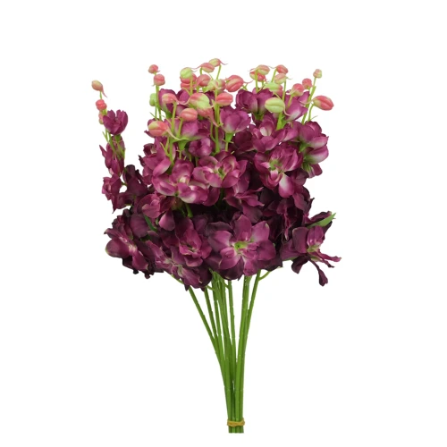 Kwiat sztuczny ostróżka na piku w kolorze fuksji 44 cm