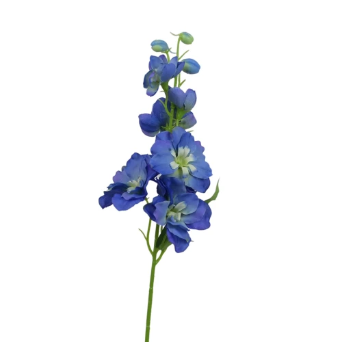 Kwiat sztuczny ostróżka na piku w kolorze niebieskim 44 cm