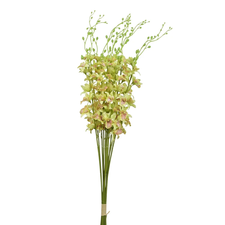 Sztuczny storczyk tajlandzki w kolorze zielonym 72 cm