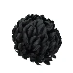 Sztuczna chryzantema czesana w kolorze czarnym 14 cm