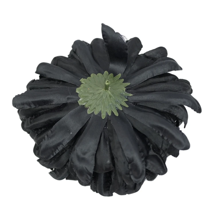 Sztuczna chryzantema czesana w kolorze czarnym 14 cm
