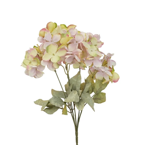 Sztuczny drobny bukiecik hortensji w kolorze różowym 34 cm
