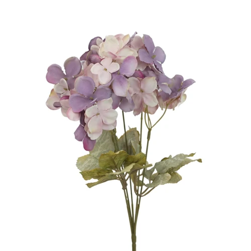 Sztuczny drobny bukiecik hortensji w kolorze fioletowym 34 cm