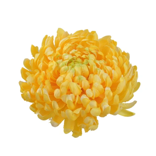 Sztuczna duża chryzantema w kolorze żółtym 16 cm