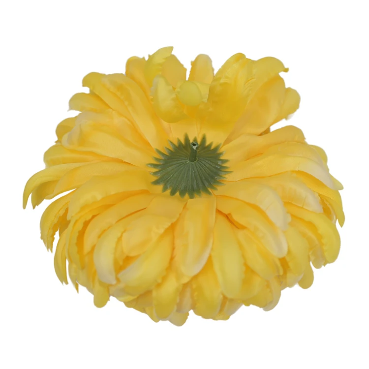 Sztuczna duża chryzantema w kolorze żółtym 16 cm