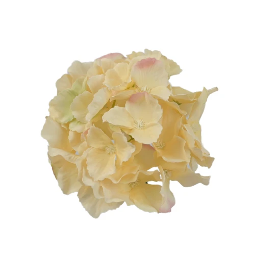 Sztuczna hortensja w kolorze chałwy 19 cm