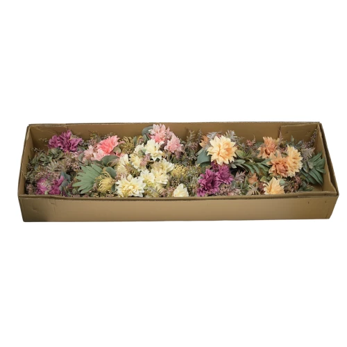 Karton bukietu dali z plastikowymi dodatkami mix kolorów 50 cm