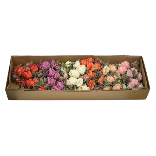 Karton bukietu róży angielskiej mix kolorów 47 cm