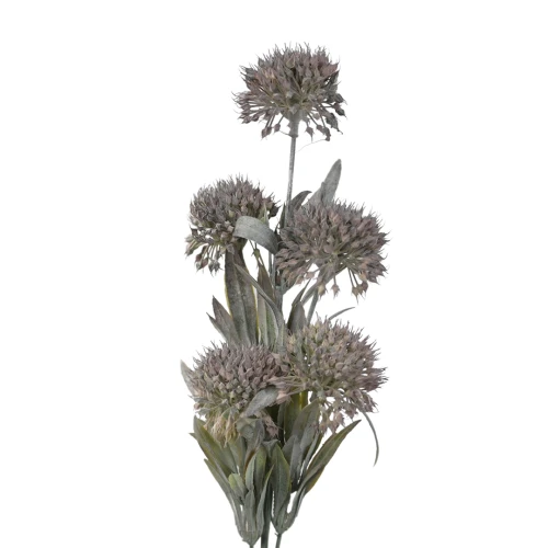 Sztuczna gałązka ostu w kolorze ciemnym fiolecie 50 cm