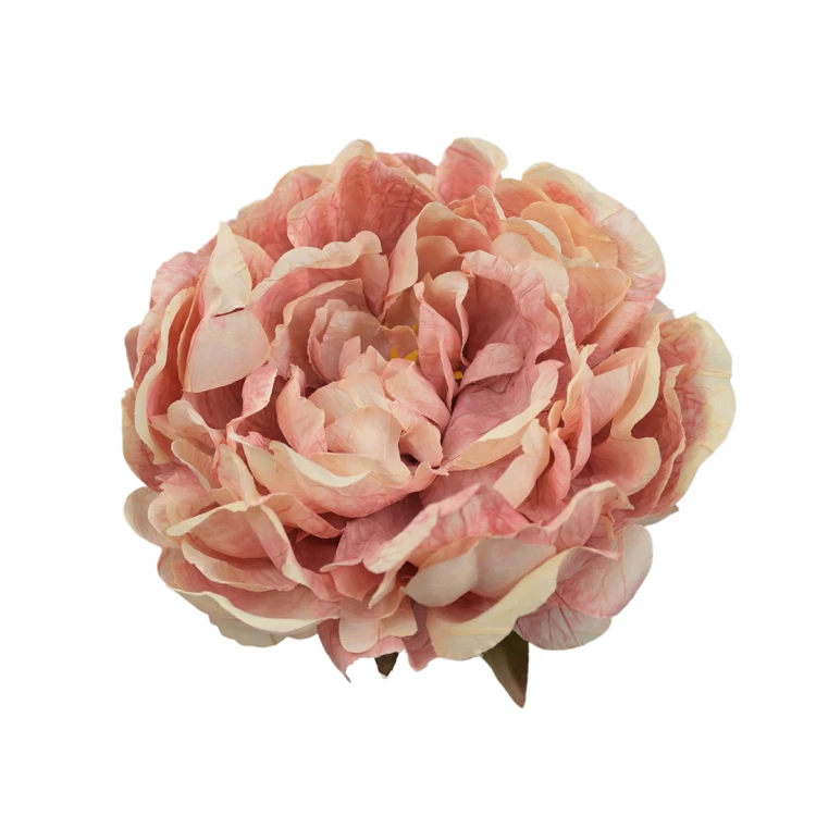 Kwiat sztuczny głowa piwonii w kolorze różowym 18 cm