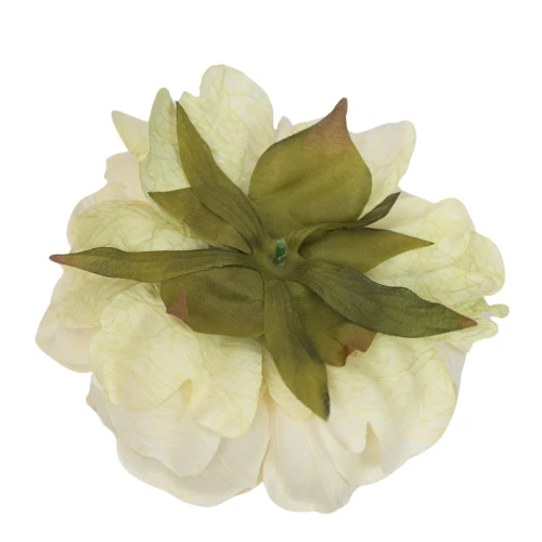 Kwiat sztuczny głowa piwonii w kolorze kremowym 18 cm
