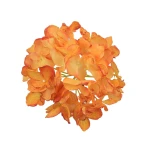 Kwiat sztuczny głowa hortensji w kolorze pomarańczowym 18 cm