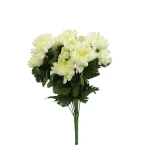Sztuczny bukiet chryzantemy x17 w kolorze białym 44 cm