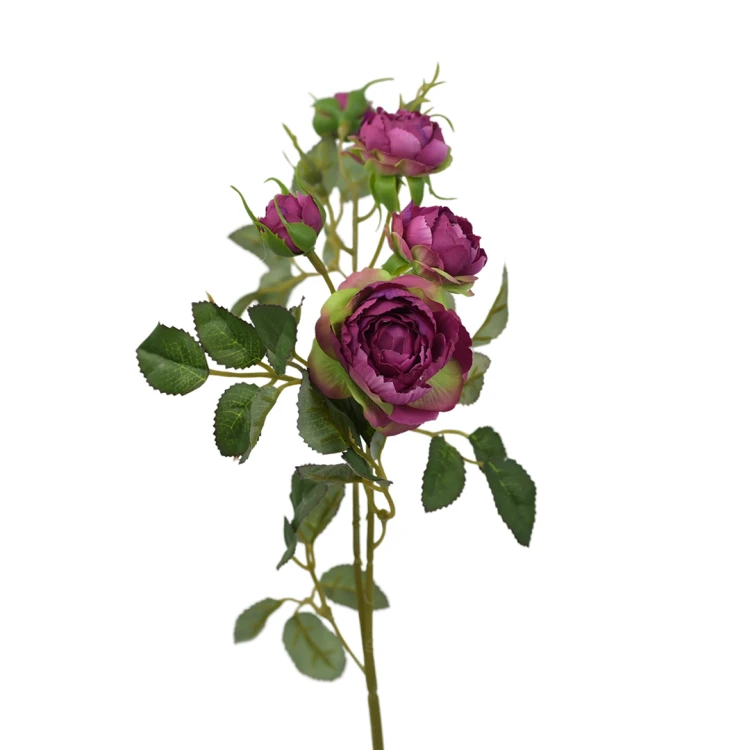 Sztuczna wiązka mini gałązek róż w kolorze fuksji 50 cm