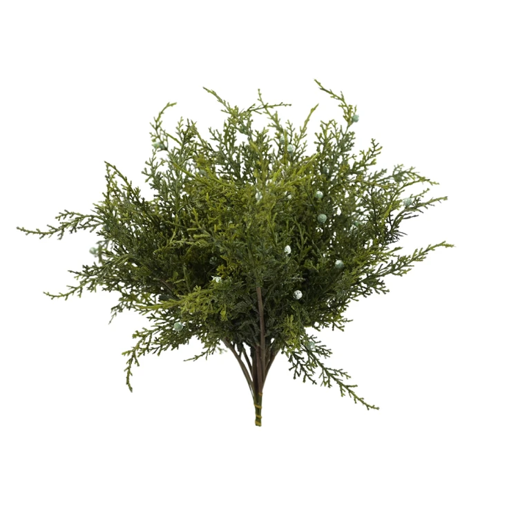 Sztuczna tuja z owocami w kolorze zielonym 37 cm