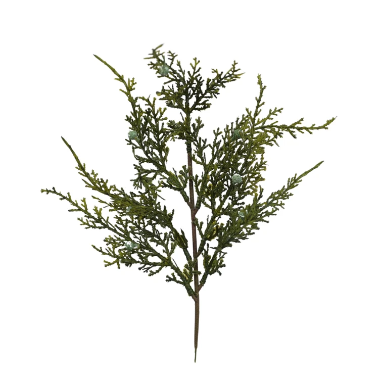 Sztuczna tuja z owocami w kolorze zielonym 37 cm