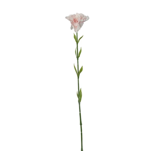 Kwiat sztuczny pojedynczy goździk x12 w kolorze jasno brzoskwiniowym 68 cm