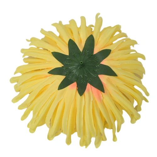 Kwiat sztuczny, chryzantema strzępiata w kolorze żółtym 19 cm