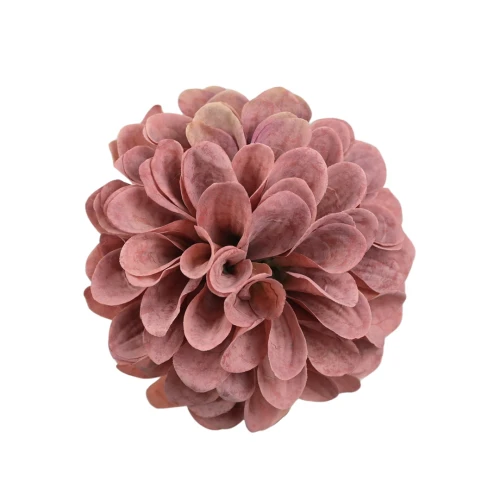 Kwiat sztuczna, głowa dalii w kolorze fiołkowo/różowym 13 cm
