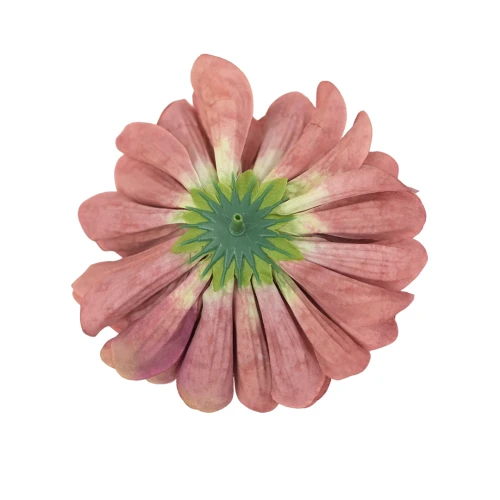 Kwiat sztuczna, głowa dalii w kolorze fiołkowo/różowym 13 cm