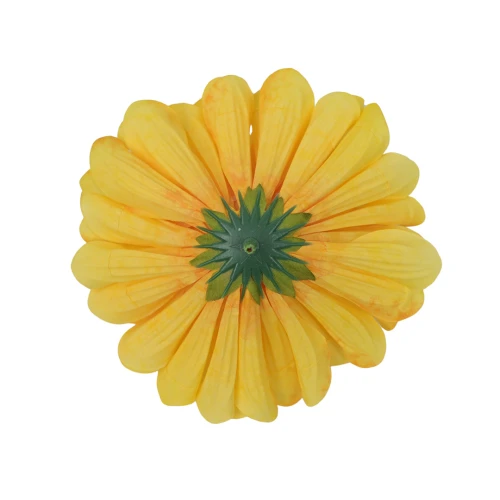 Kwiat sztuczna, głowa dalii w kolorze żółtym 13 cm