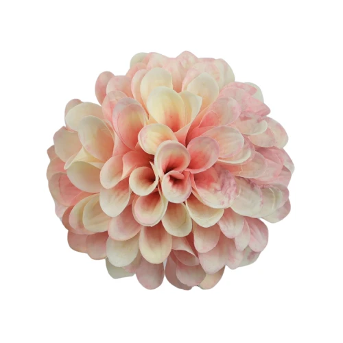 Kwiat sztuczna, głowa dalii w kolorze jasno różowym 13 cm