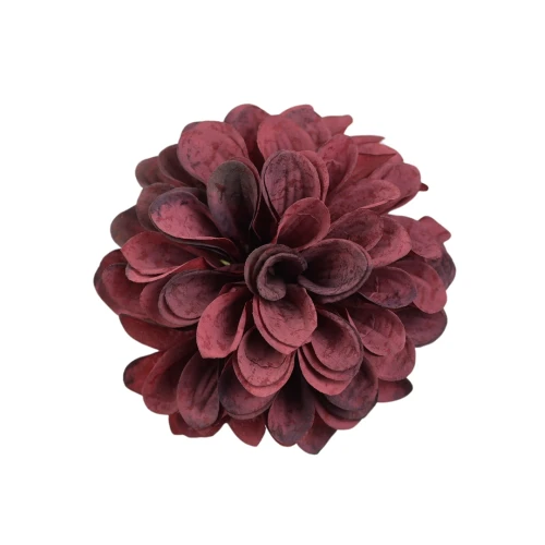 Kwiat sztuczna, głowa dalii w kolorze bordowym 13 cm
