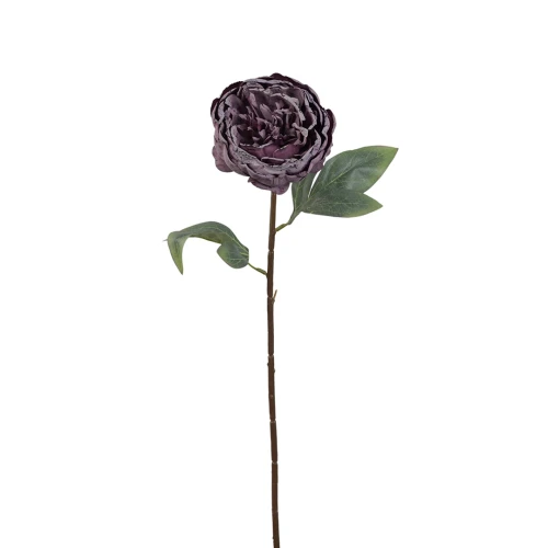 Sztuczna piwonia pojedyncza w kolorze fioletowym 57 cm