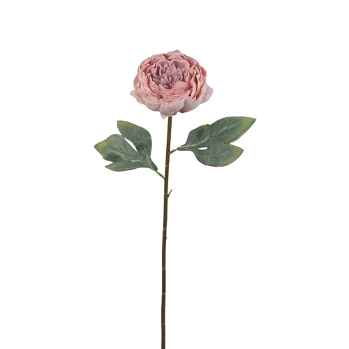 Sztuczna piwonia pojedyncza w kolorze różowym 57 cm