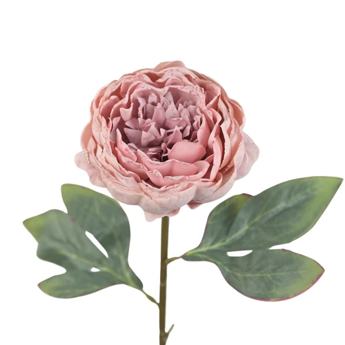 Sztuczna piwonia pojedyncza w kolorze różowym 57 cm