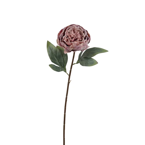 Sztuczna piwonia pojedyncza w kolorze pudrowym różu 57 cm