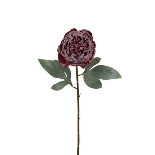 Sztuczna piwonia pojedyncza w kolorze czerwonym 57 cm