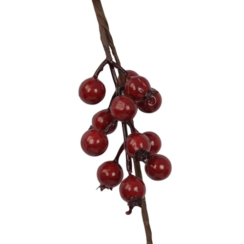 Sztuczna girlanda ozdobna w kolorze czerwonym 170 cm