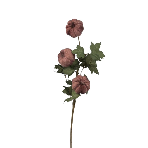 Sztuczna dynia gałązkowa x3 w kolorze różowo/bordowym 70 cm