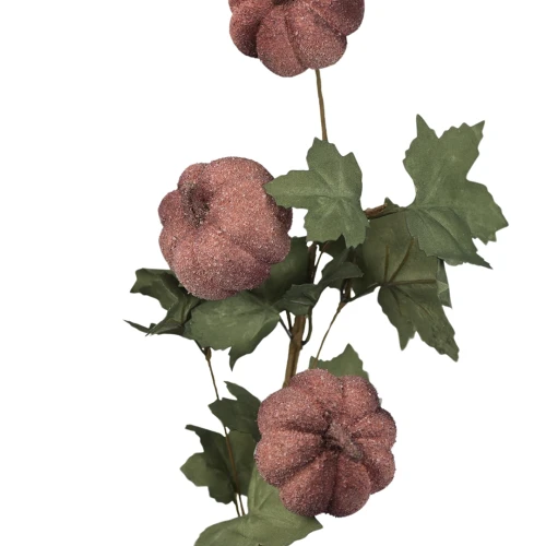 Sztuczna dynia gałązkowa x3 w kolorze różowo/bordowym 70 cm