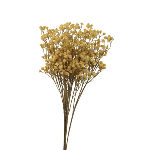 Sztuczna gipsówka w kolorze brudnym żółtym 66 cm