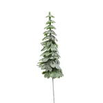 Sztuczny pik choinki w kolorze zielono/białym 22 cm