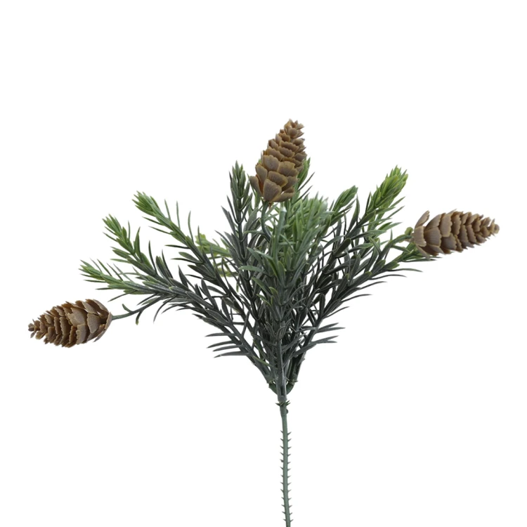 Sztuczna krótka jodła z szyszkami 27 cm