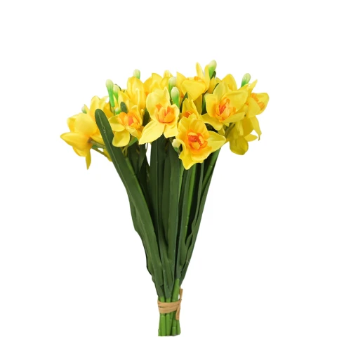 Sztuczny narcyz pojedynczy w wiązce w kolorze żółtym 40 cm