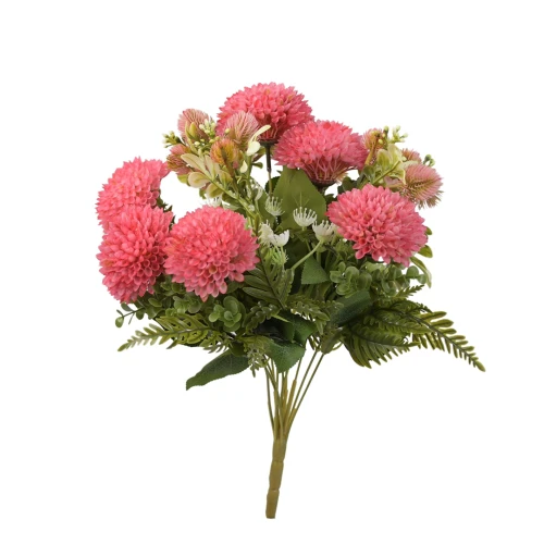 Sztuczny bukiet czosnku z dodatkami w kolorze amarantowym 44 cm