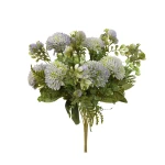 Sztuczny bukiet czosnku z dodatkami w kolorze jasno niebieskim 44 cm