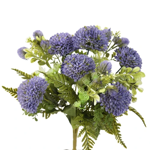 Sztuczny bukiet czosnku z dodatkami w kolorze granatowym 44 cm